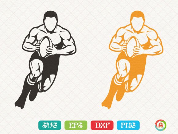 Download Rugby Player Running with Ball in Dynamic Pose - Dynamic pose Collection