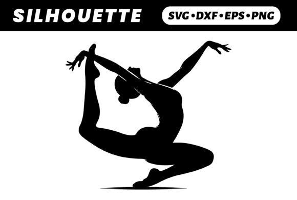 Download Silhouette Gymnast: Dynamic Pose, SVG - Dynamic pose Collection