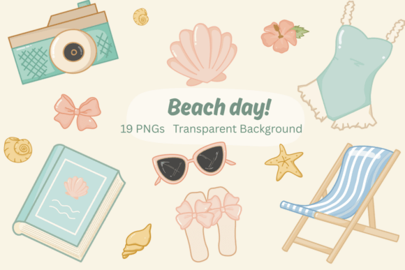 Download Beach Day Clipart Bundle - Beach day Collection