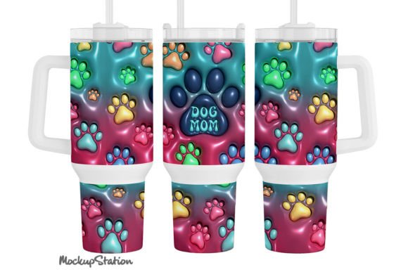 Download Dog Mom 40 Oz Quencher Tumbler Wrap PNG - Quencher tumbler wrap Collection