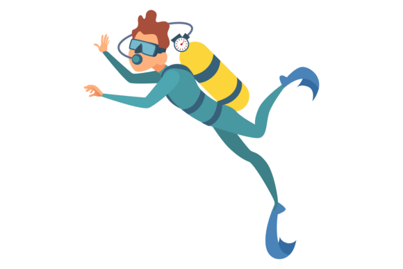 Download Professional Deep Diver in Dynamic Pose - Dynamic pose Collection