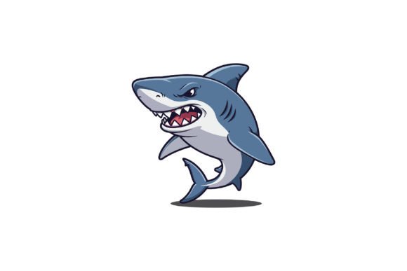 Download Shark Illustration in Dynamic Pose with - Dynamic pose Collection