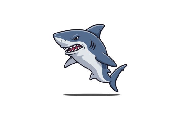 Download Shark Swimming in Dynamic Pose with Flat - Dynamic pose Collection