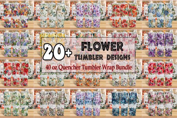 Download Flower 40oz Quencher Tumbler Wrap Bundle - Quencher tumbler wrap Collection